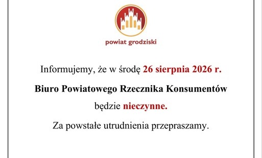 Zdjęcie do BIURO RZECZNIKA KONSUMENT&Oacute;W NIECZYNNE