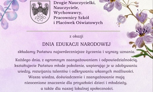 Zdjęcie do Życzenia z okazji Dnia Edukacji Narodowej